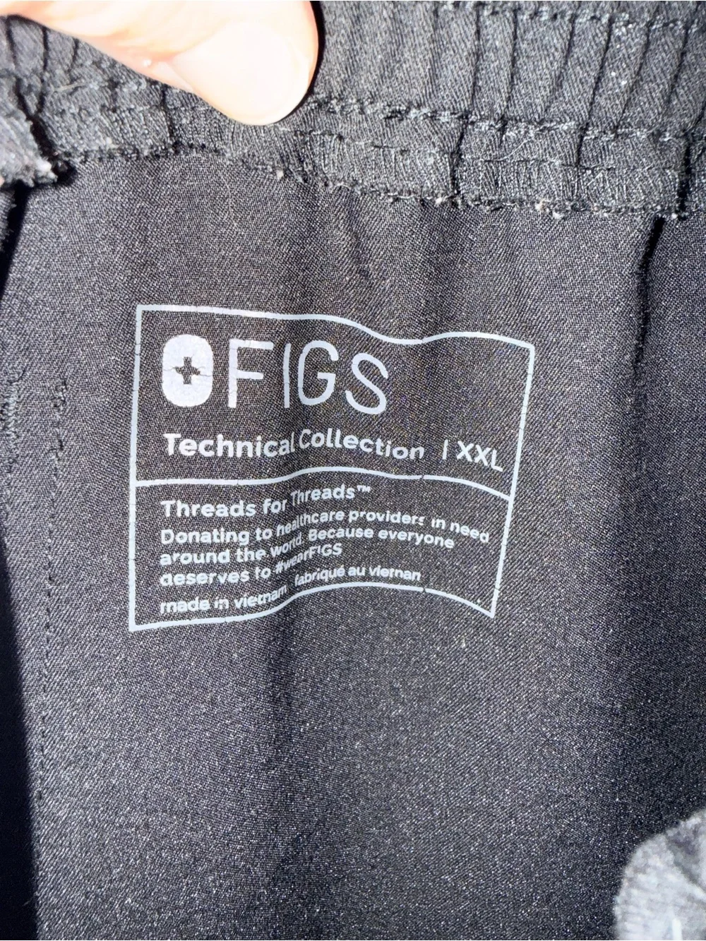 Figs Women’s Yola Scrub Pants XXL Black TW2000R